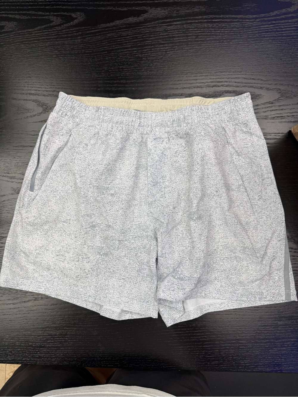 lululemon athletica Men's Heather Light Gray Athletic Shorts
